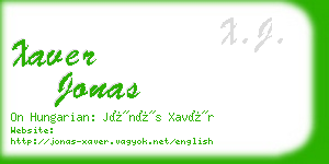 xaver jonas business card